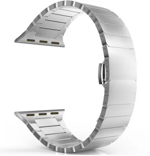 silver Браслет JANSIN Link для Apple watch 42 мм 38 мм 44 мм 40 мм металлический ремешок из нержавеющей стали для iwatch Series 5 4 3 2 1 - Цвет ремешка: silver