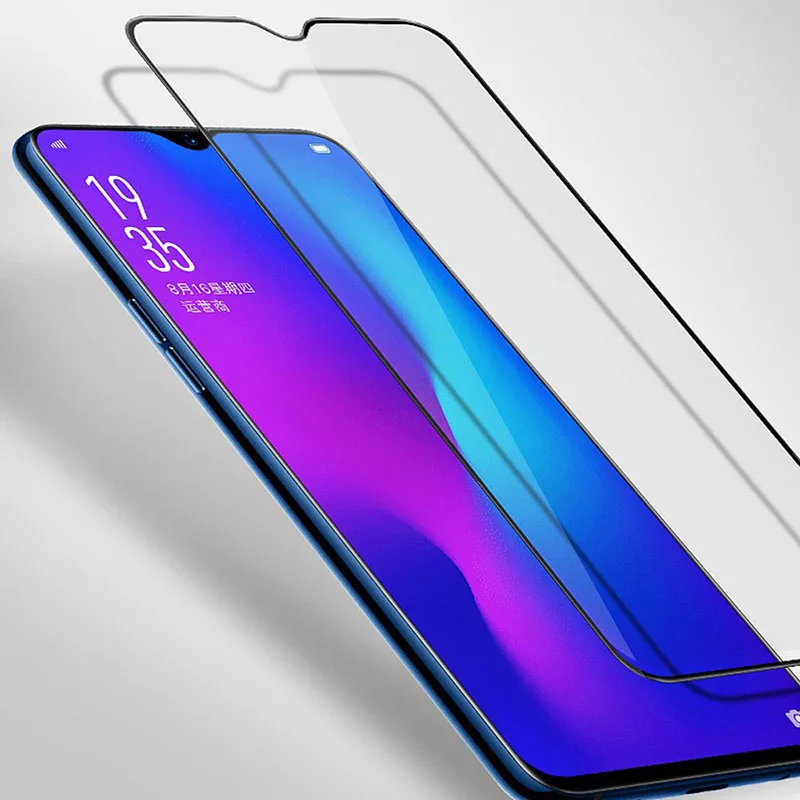 Черный Hacrin для samsung Galaxy A40 закаленное стекло закругленный край 3D против царапин стеклянная пленка для samsung Galaxy A70 защита экрана - Цвет: Черный