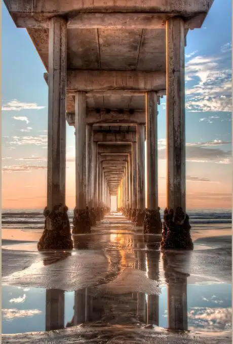 Бесплатная доставка 3D наклейка на дверь в морской коридор пейзаж для спальни