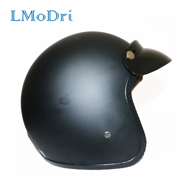 LMoDri мотоциклетный шлем из синтетической кожи Ретро Винтаж крейсер чоппер Скутер