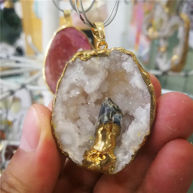 Подвески из натурального оникса подвески разноцветного агата кулон кристалла