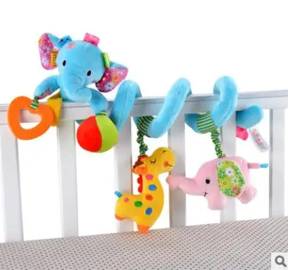 blue Elephant JOLLYBABY детский коляска Многофункциональная игрушка висящая над кроватью для новорожденного музыкальная кровать для животных игрушка кровать колокольчик - Цвет: blue Elephant