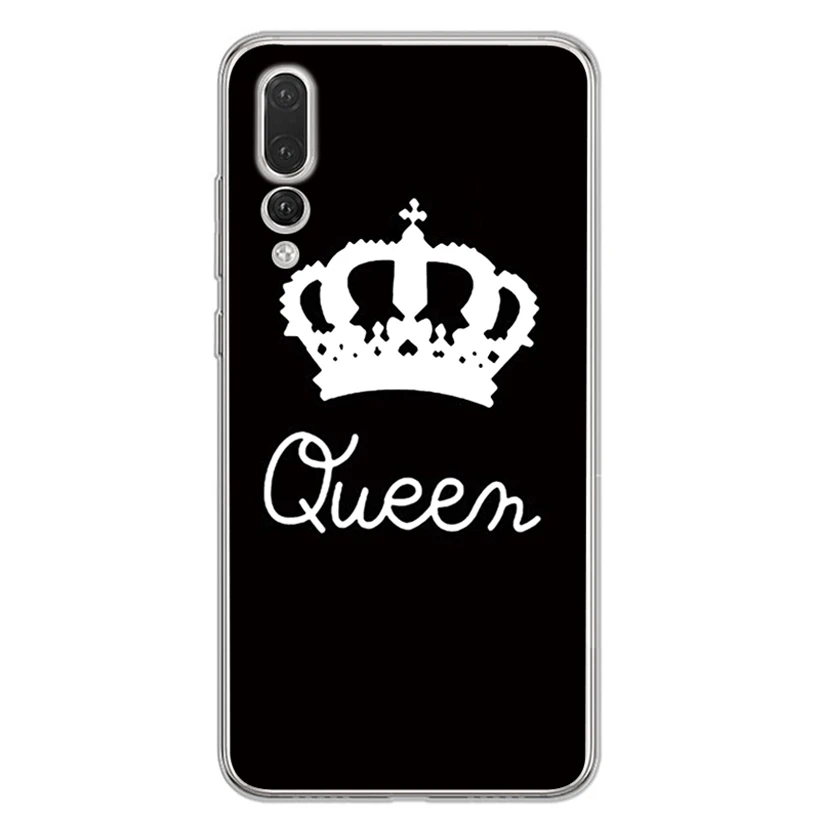 Чехол для Huawei Honor 7A 8A 8X 8C 9 10 Mate 20 P9 P10 lite/P8 Lite Y5 II Nova 3 Мягкая Краска TPU Корона королева