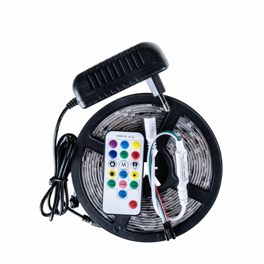 Foxanon Светодиодная лента 2811 1903 Smart IC SMD5050 30 светодиодов/м DC12V IP33 водонепроницаемые RGB