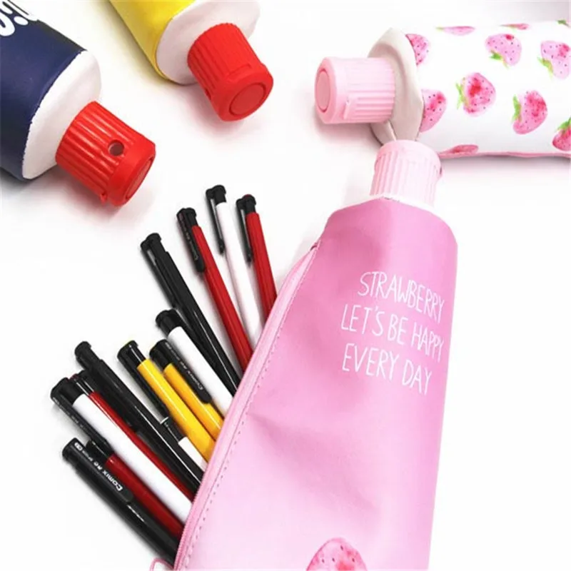 Чехол для карандаша из искусственной кожи с отделением ручек | Канцтовары офиса и