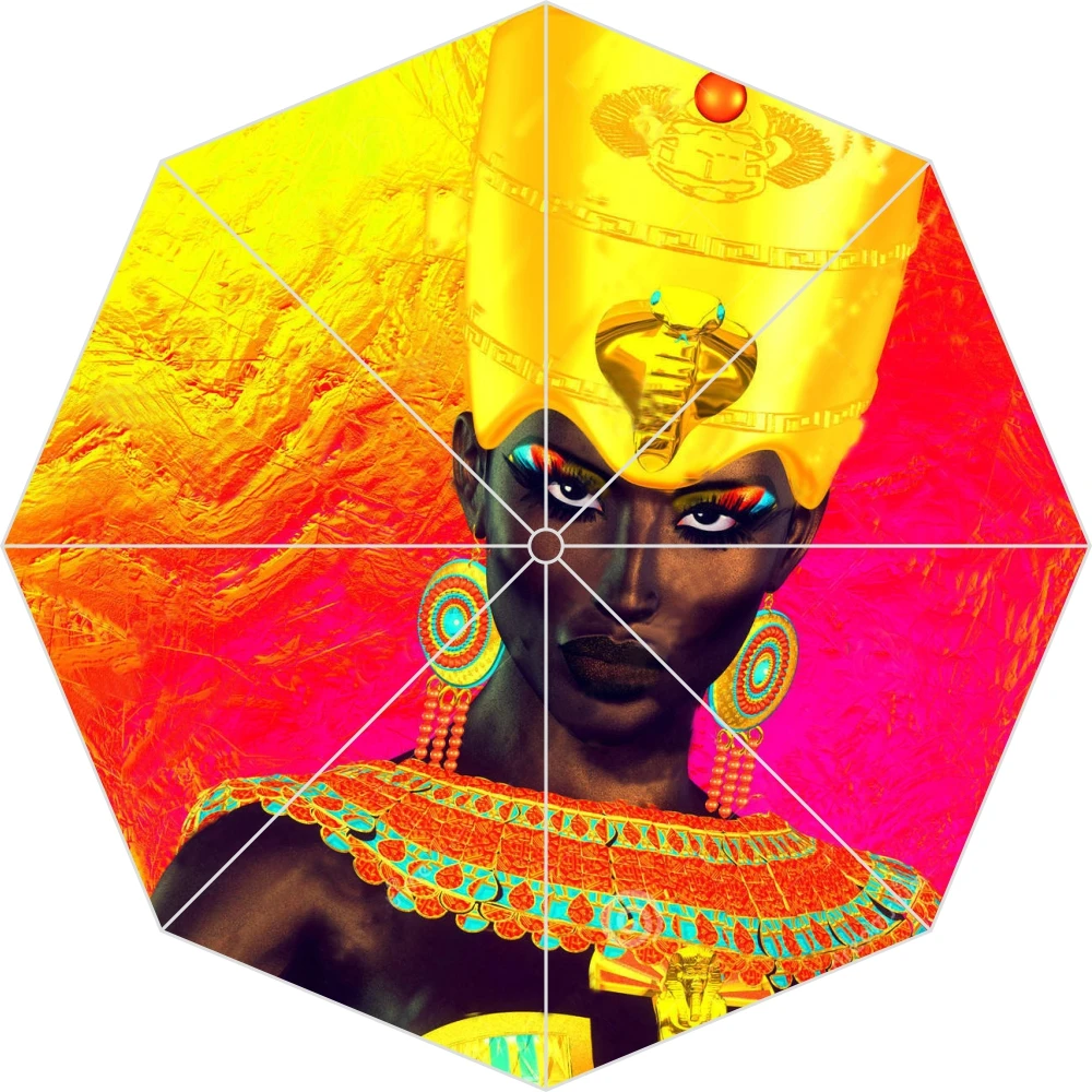 Новый египетский пергаментный Pharoahs Tutankhamun автоматический зонт модный пляжный с