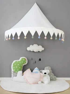 Diameter 100cm Хлопчатобумажная подвесная палатка, детские игровые палатки, детские игровые уголки для чтения, Игровой Домик принцессы, игрушки для детей, украшение стены детской комнаты - Цвет: Diameter 100cm