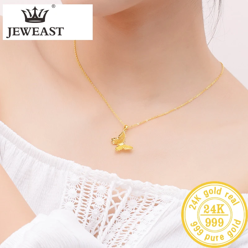 BTSS 24K кулон из чистого золота настоящий AU 999 цельное золото Очаровательные Красивые Модные Классические Вечерние ювелирные изделия Новинка