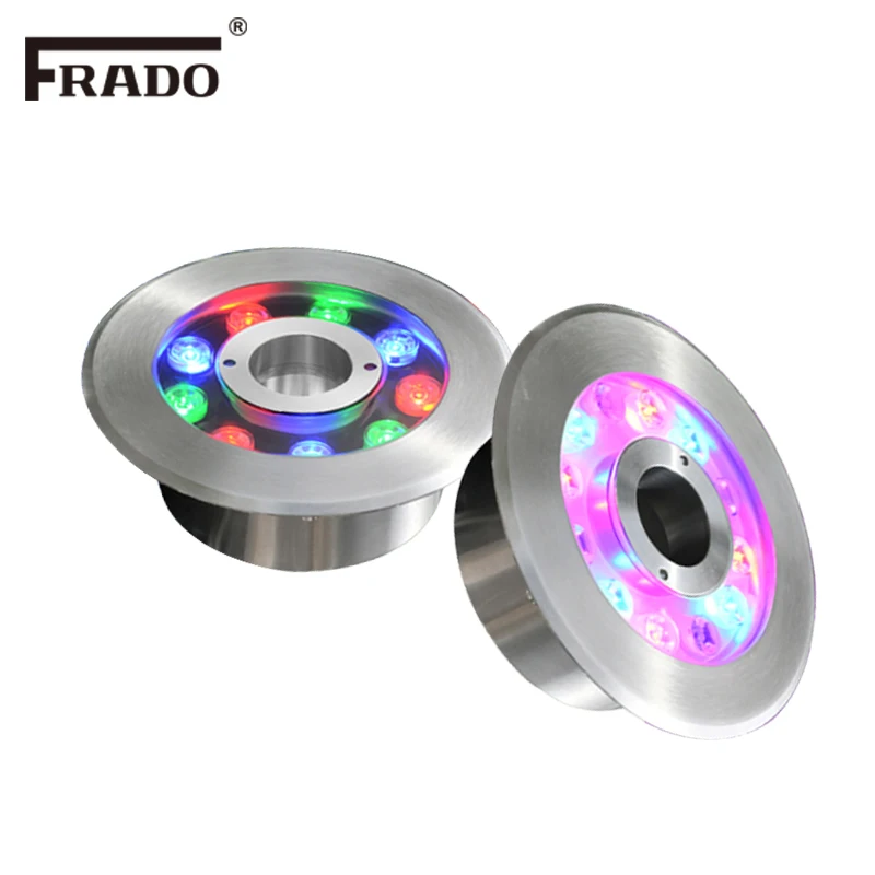 6w 9W 12W 18w IP68 Светодиодный подводный свет RGB Открытый водонепроницаемый цветной