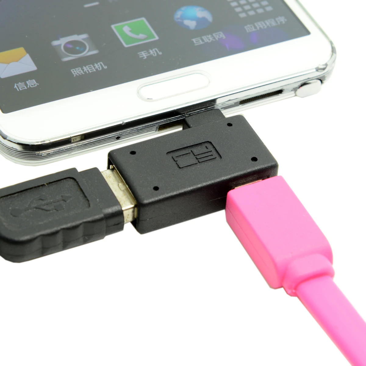 Zihan 90 градусов правый угловой микро USB 3. 0 OTG Хост адаптер с питанием для Galaxy S3 S4 S5