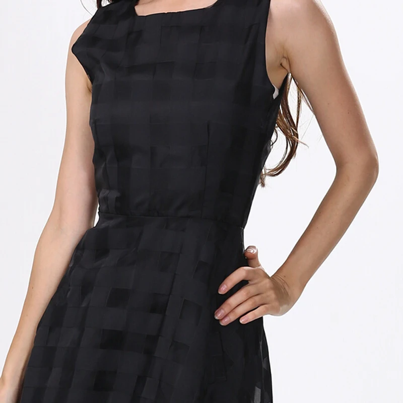 LERFEY Vestidos женское летнее платье Элегантное винтажное клетчатое белое черное из