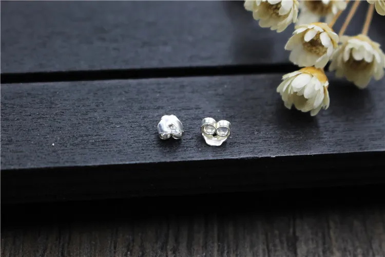 Серебряные аксессуары S925 стерлингового серебра DIY серьги затычки для ушей