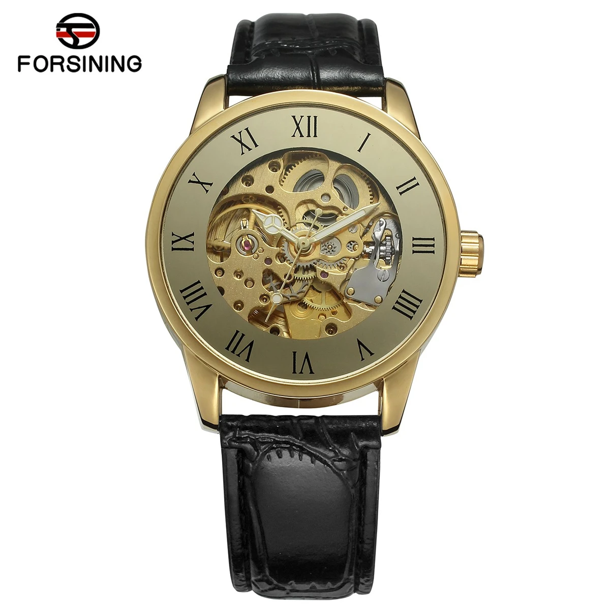 FORSINING Мужские автоматические механические часы в стиле стимпанк ретро бронзовые