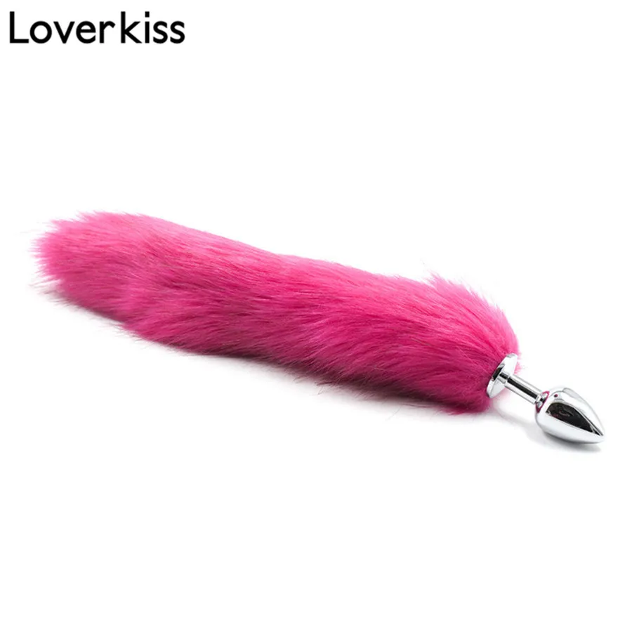 Металлическая Анальная пробка Loverkiss S/M/L розовато-красный сделанный человеком
