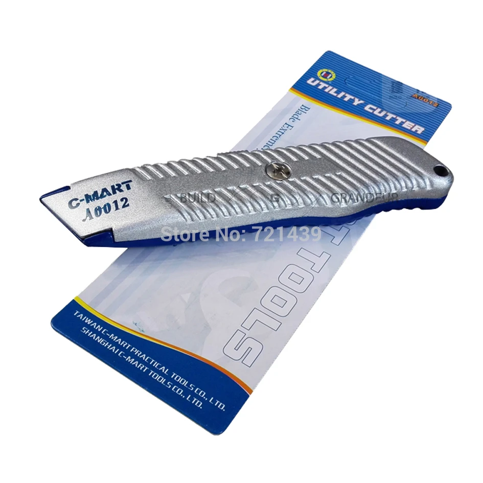 C-MART tools utility knife/cutter A0012 with zinc shelf Suitable for cutting plywood dry wall board leather paper Acrylic | Инструменты