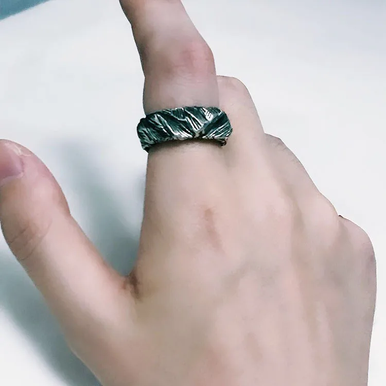 Handmade100 % 925 пробы Серебряное кольцо панк-рок Стильное для стайлинга | Украшения и