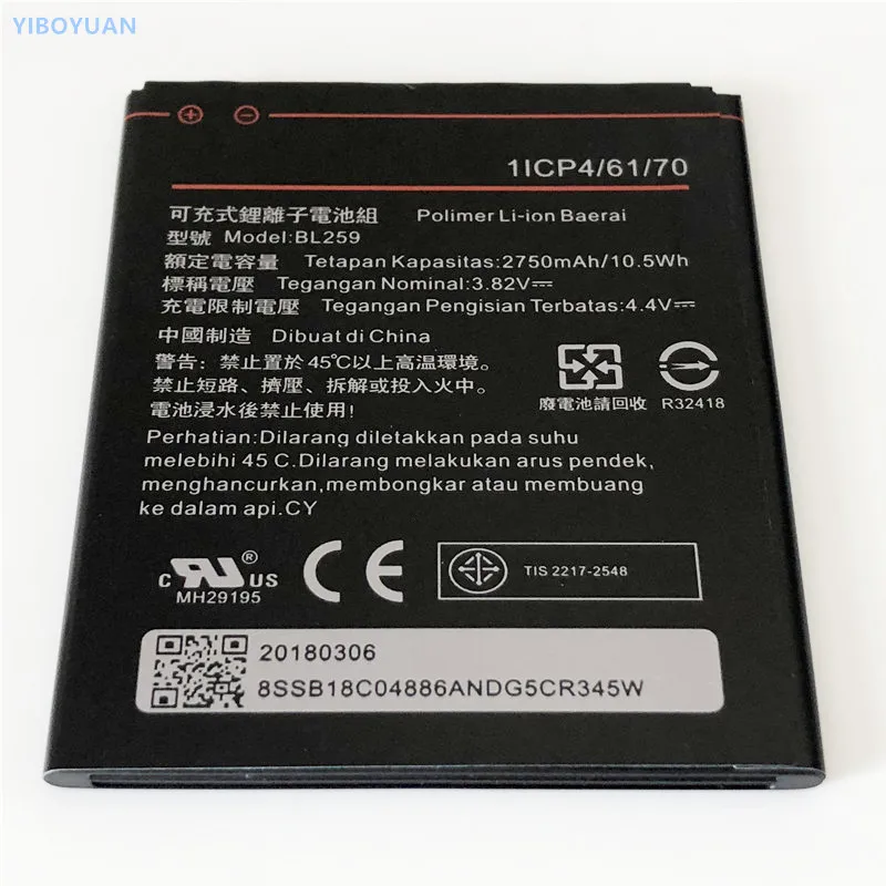 3 82 в 2750 мАч для Lenovo A6000 Shot + A6000Plus A6010 A6010Plus 5 0 &quotаккумулятор батарея Bateria Batteria batterij