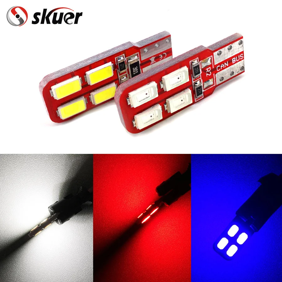 Скуэр 1 шт. 5730 8 SMD W5W 194 168 12V светодиодный Canbus без ошибок автомобиля лампочек