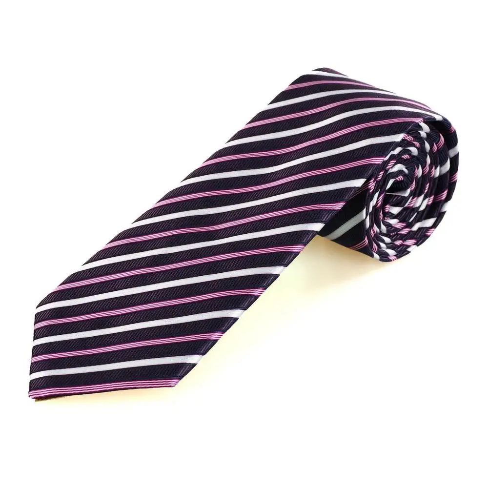 New Striped Purple White JACQUARD Men's Tie Necktie Wedding Holiday Gift # 0020 | Аксессуары для одежды