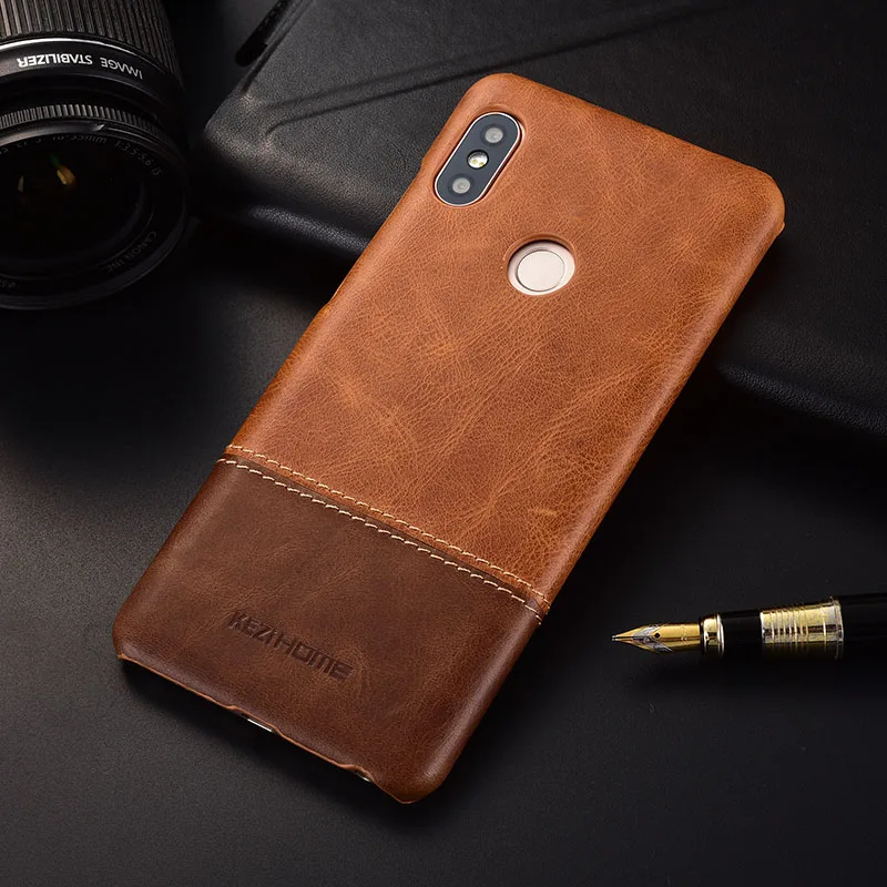 Для xiaomi redmi note 5 случае два цвета натуральная кожа задняя крышка с чешуйчатым