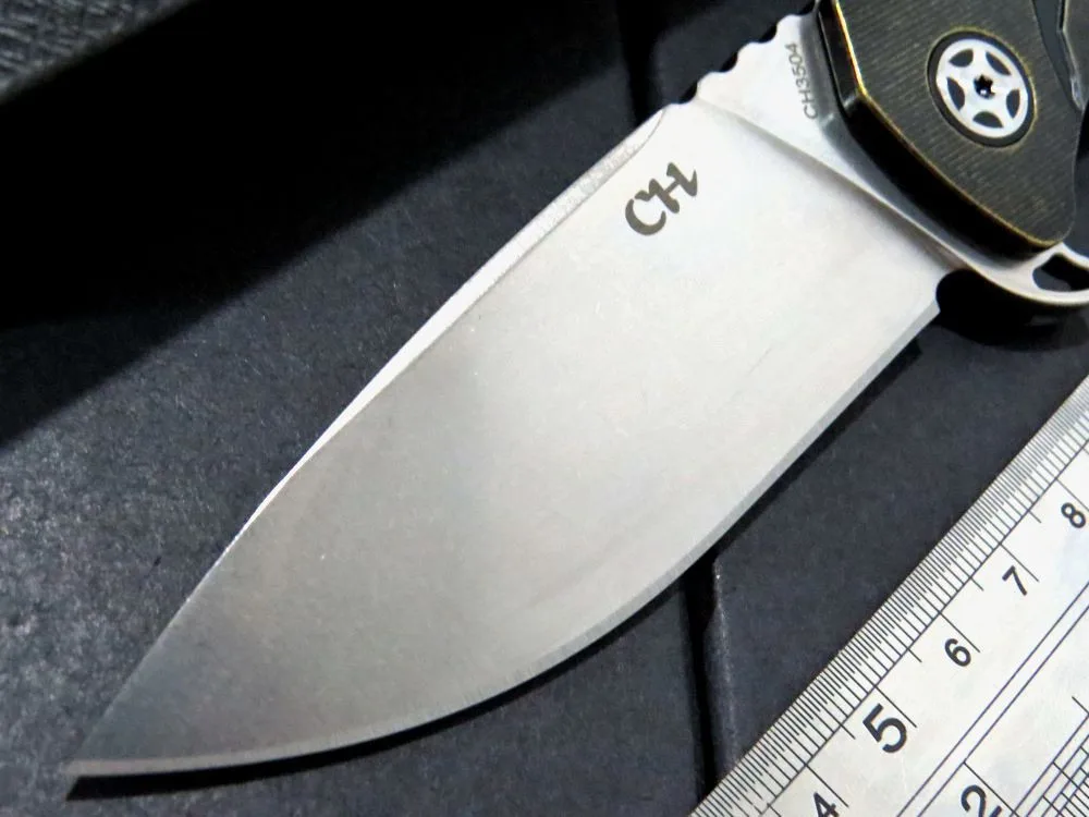 CH Tools CH3504 складной нож S35VN лезвие Ретро Медный титановый сплав ручка Флиппер