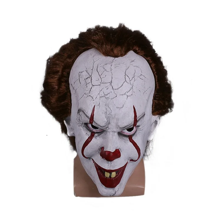 Стивен Кинг это маска Pennywise костюм Джокер маска Тим Карри страшные маски косплей Хэллоуин - Цвет: mask