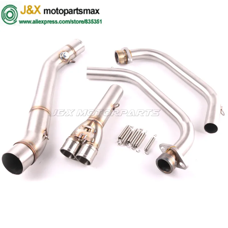 MT-03 MT03 R25 R3 глушитель для мотоцикла полная система контактная средняя труба+ выхлопная труба для Yamaha R25 R3- слипоны - Цвет: same photo