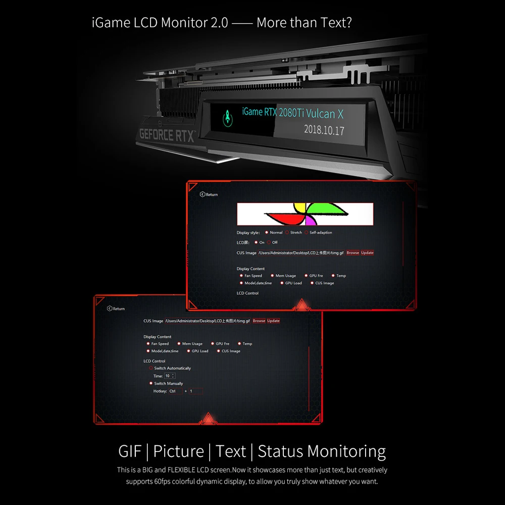Красочная видеокарта GeForce RTX 2080Ti Vulcan X OC GPU GDDR6 11G 1770Mhz 2080 Ti графическая карта Nvidia карта TU102 HDMI USB порт
