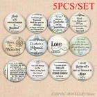 5 шт.компл. God Is My прибытие и сила вдохновляющие Библии цитаты 25 мм круглые стандартные подарки для друзей