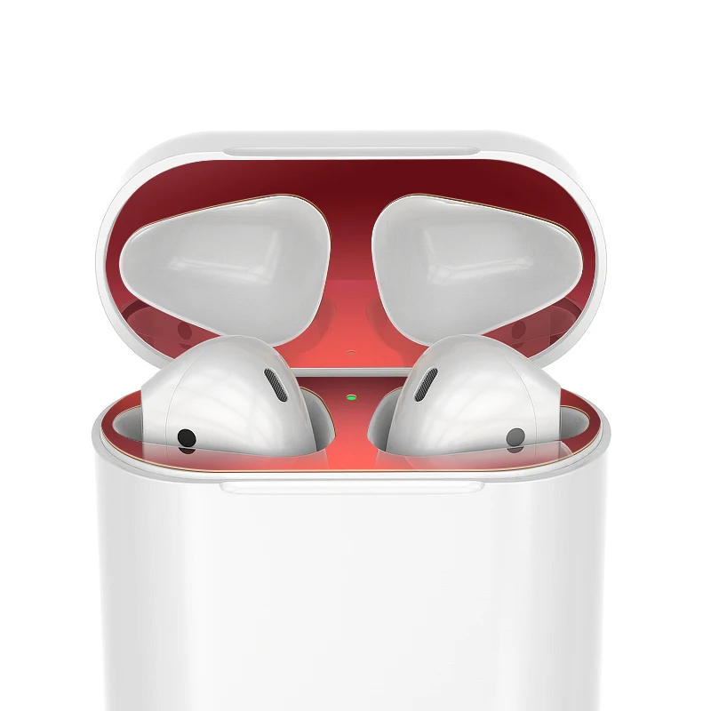 Для Apple Air Pods металлическая защита от пыли Защитная Наклейка Bluetooth наушники поколение 1 2 крышка Пылезащитная царапина наклейка