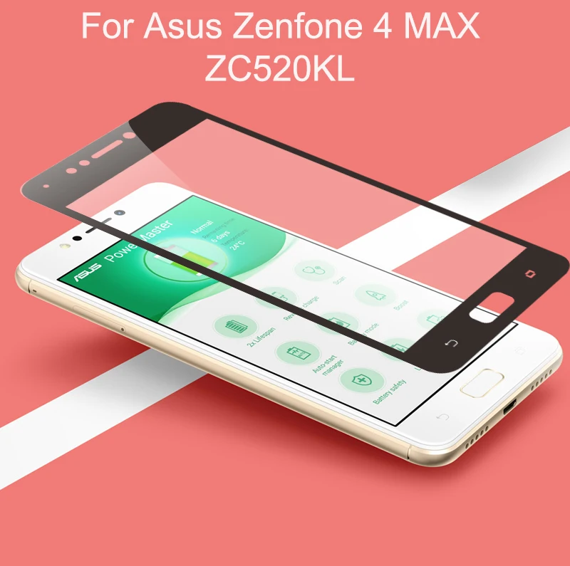 9H полное покрытие закаленное стекло для Asus Zenfone 4 Max ZC554KL ZC520KL Live ZB501KL 3 MAX ZC553KL