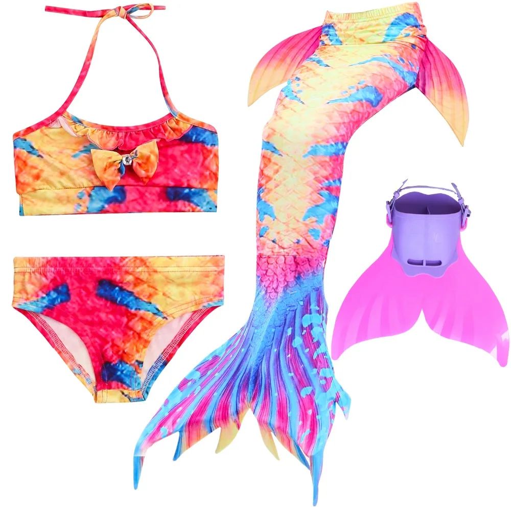 Детское платье принцессы с хвостом русалки детский купальник для косплея