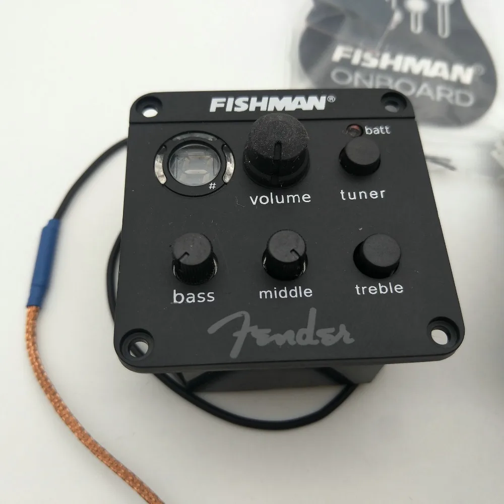 Гитарные звукосниматели Fishman ISYS EQ Tuner Piezo Pickup Preamp system для адаптеры для акустической гитары