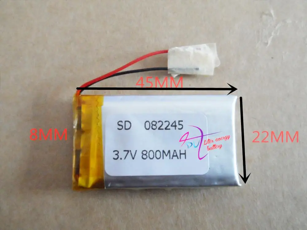Лучшая батарея бренд 3 7 V 082245 802245 MP3 MP4 MPG полимерная литиевая GPS Bluetooth маленькие