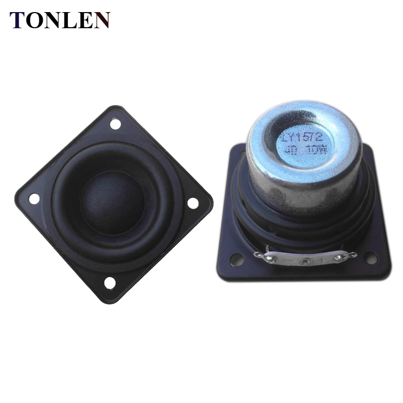 TONLEN 2 шт 4 Ом 10 Вт Полнодиапазонный динамик 48*48 мм DIY HIFI Динамик s Портативная аудиосистема домашний кинотеатр музыкальный компьютерный динамик