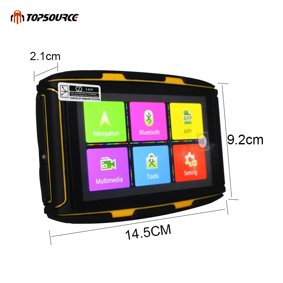 Topsource Android 5 дюймов навигатор мотоцикл Водонепроницаемый DDR 1 ГБ MT 5001 gps с Wi Fi Play Store