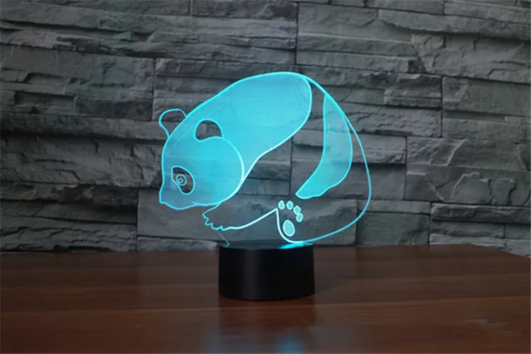 3D лампа ночник семь цветов Животные Многоцветный RGB лампа Рождественский Декор Детские Подарочные игрушки сенсорный пульт дистанционного управления настольная лампа