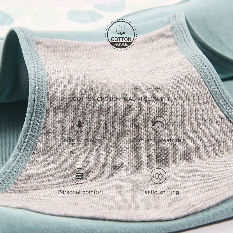 4 шт./компл. Трусики с высокой талией женское хлопковое нижнее белье милым принтом