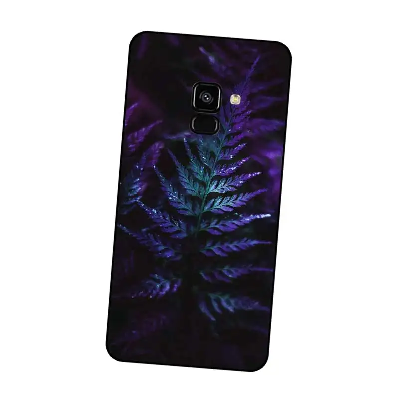 N250 искусство лист черный силиконовый чехол для Samsung Galaxy J2 J3 J4 J5 J6 J7 J8 Pro Plus Prime 2018 2017 |