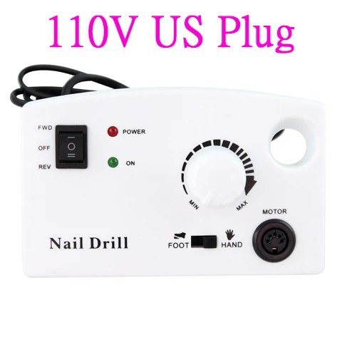 110V US Plug White OPHIR 30000 об/мин профессиональный электрический сверлильный станок для ногтей, сверлильные напильники, инструменты для маникюра и педикюра# KD146B(110 В и 220 В - Цвет: 110V US Plug White