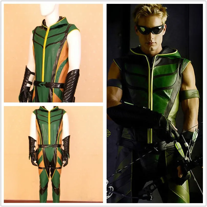 Тайны Смолвиля Зеленая Стрела косплей костюм мужчин и женщин костюмы на Хэллоуин