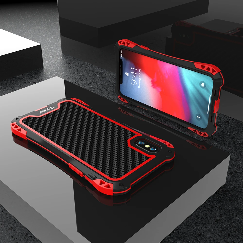 Чехол для телефона iPhone XS Max XR X усиленная защита металлический защитный чехол xsmax