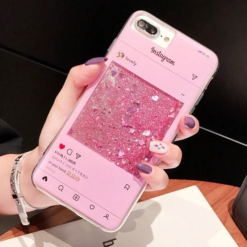 Pink Liquid Case For Huawei Honor 8 9 10 Lite V8 V9 Play V10 6C Pro Quicksand Silicone Cover |