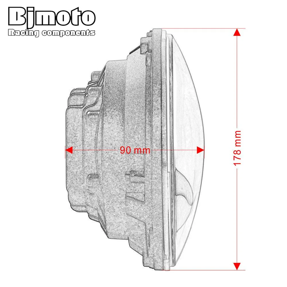 BJMOTO пара 7 &quot60 Вт Светодиодный светильник на голову 6200LM лампы дюймов