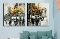 modern fashion abstract oil painting on canvas hand painted paris street paintings no frame