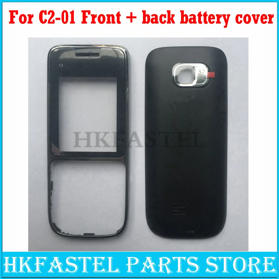 Hkfatel, новинка, высокое качество, для Nokia C2-01, мобильный телефон, передний корпус, задняя крышка батареи, крышка для C2-01, C2, Сменный Чехол для лица