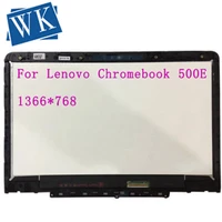 free shipping 11 6for lenovo chromebook 500e 5d10q79736 lcd touch digitizer screen assemblybezel 1366768