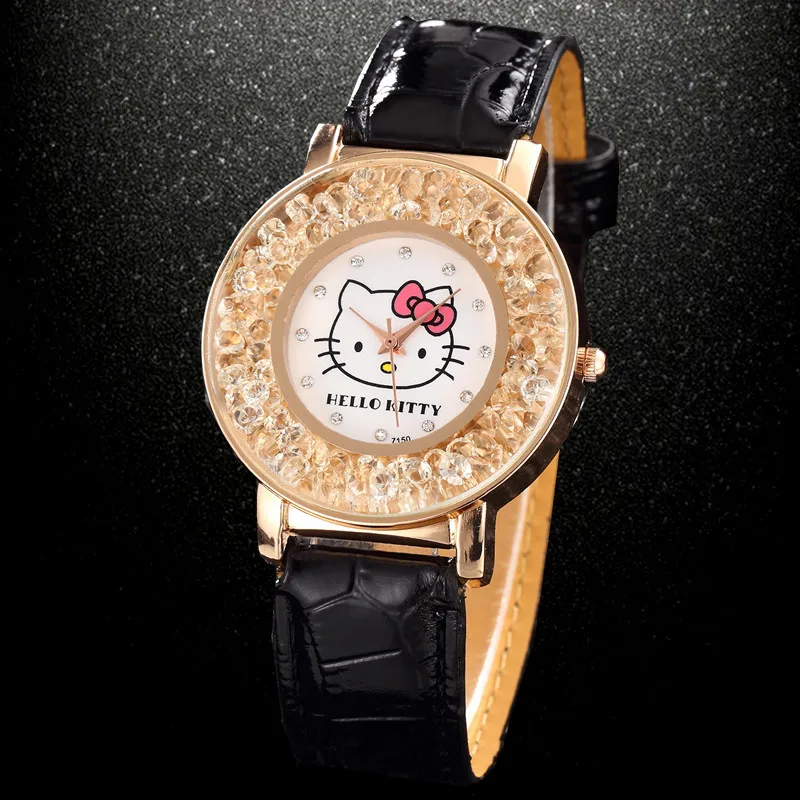 Женские часы 2018 брендовые роскошные золотые круглые наручные женские кожаные