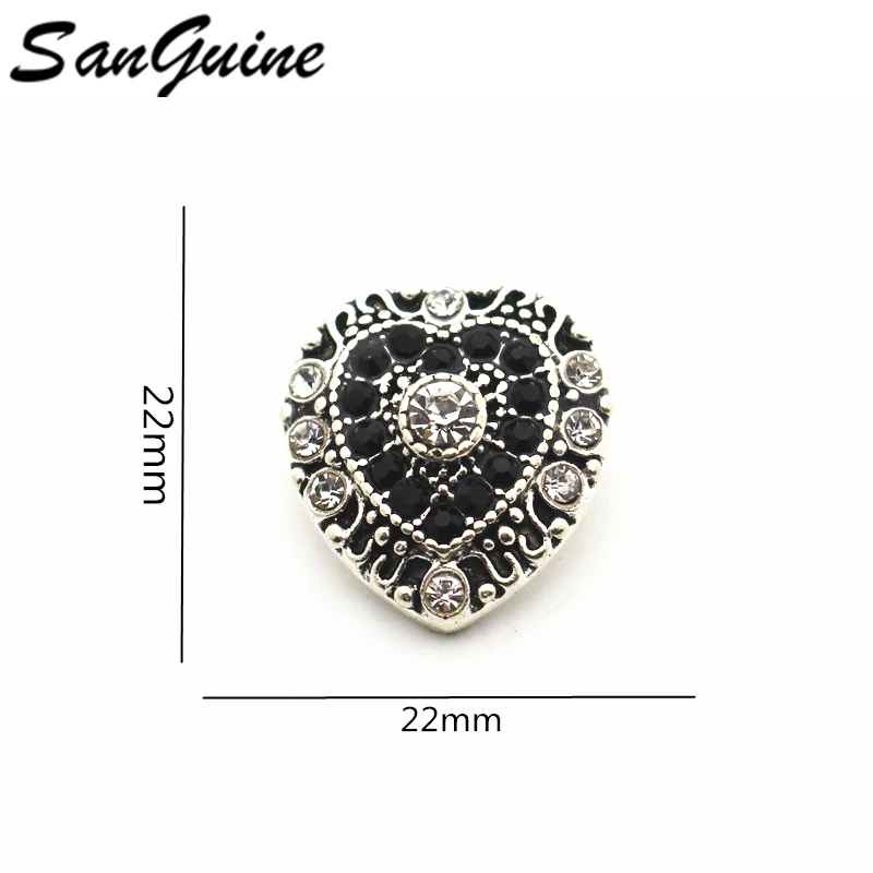 6 шт./лот ювелирные изделия стразы винтажные хрустальные в форме сердца