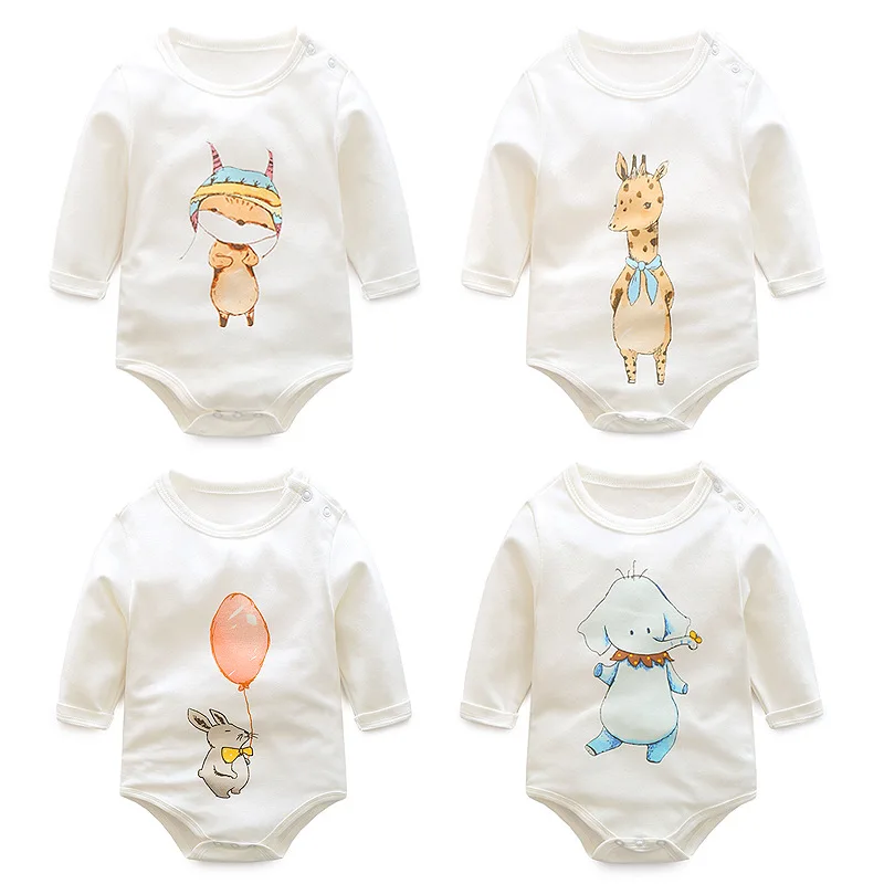 Детское хлопковое боди с длинным рукавом мультяшным принтом|bodysuit newborn|baby bodysuitsgirl